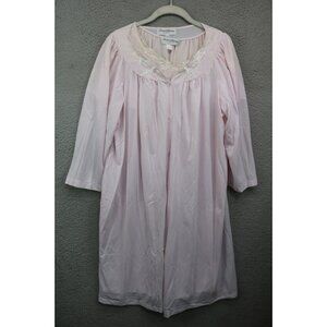Miss Elaine Classics Vtg. Nylon Gown & Robe-Large-Embroidered-Y2K